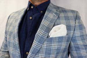 Feraud Loro Piana Wool and Silk Check Jacket