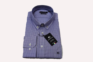 Giordano Regular Fit Gingham Blue