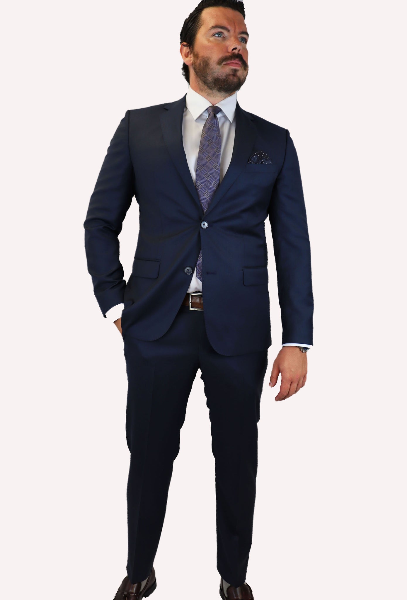Feraud Kennedy Blue Fine Wool Suit