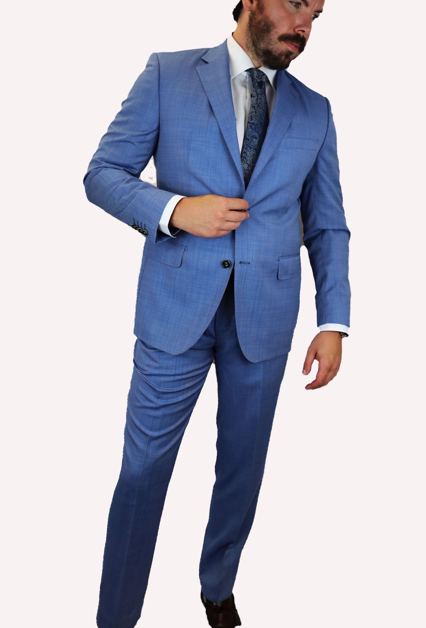Buy Men's Light Blue 2 Piece Summer Suit Slim Fit Two Button Wedding Wear  Suit Online in India - Etsy