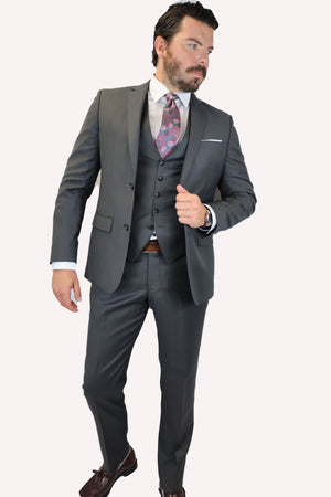 Feraud Mid-Grey Fine Wool Suit