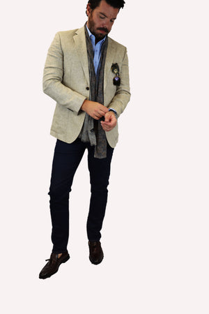 Feraud 100% Linen Beige Jacket