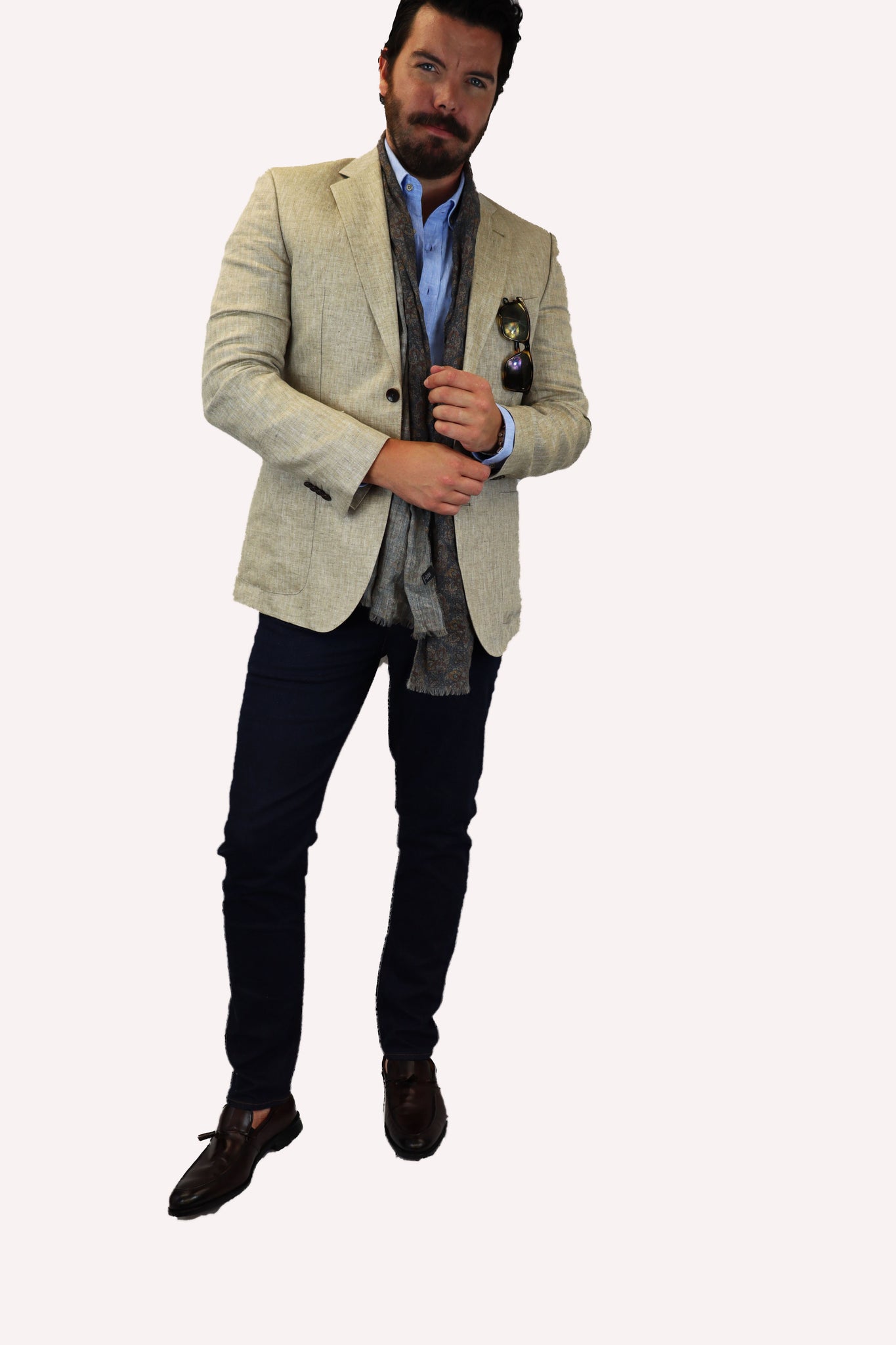 Feraud 100% Linen Beige Jacket