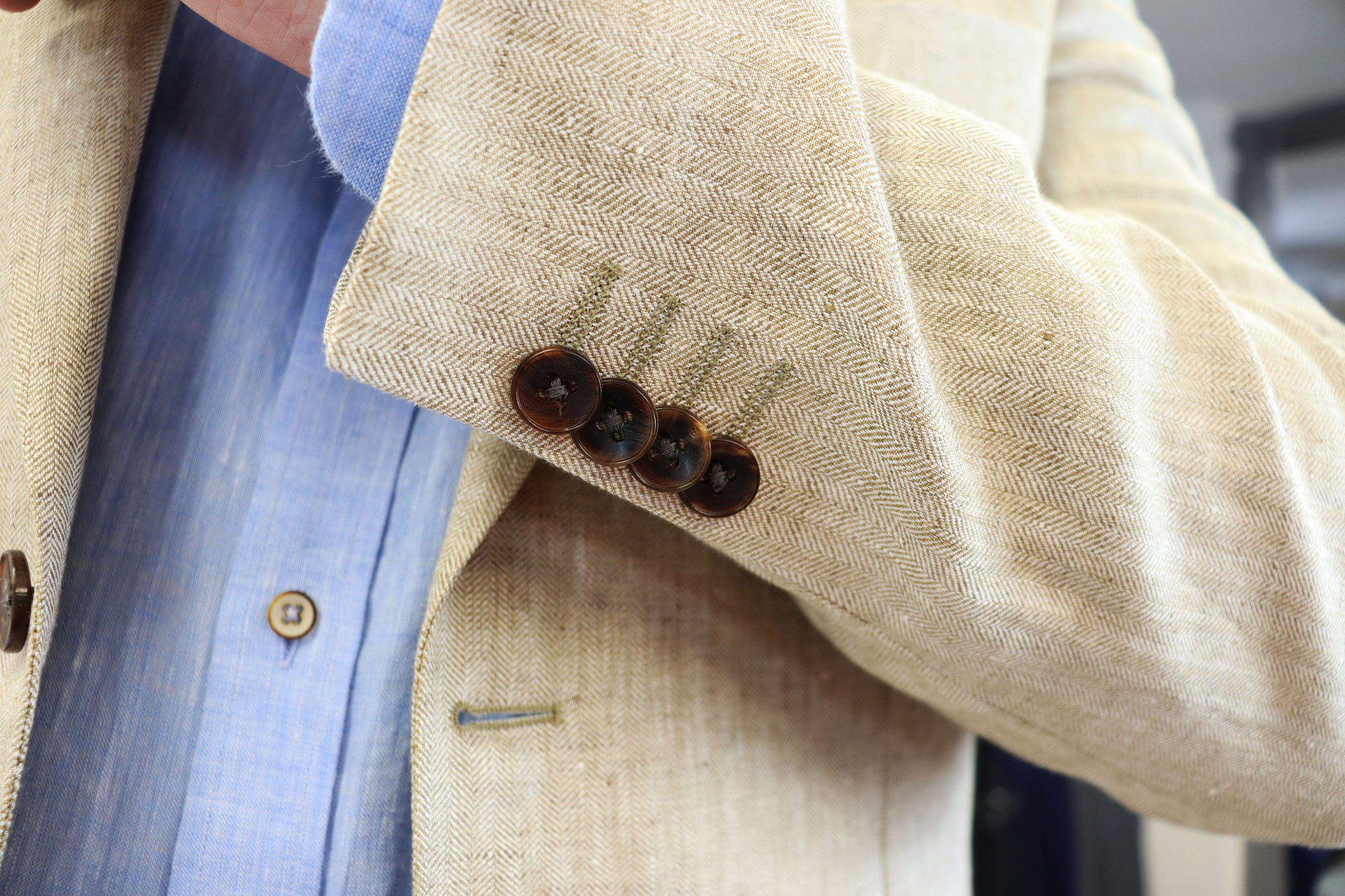 Feraud 100% Linen Beige Jacket