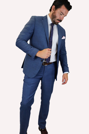 Feraud 110 Wool Mid Blue Suit