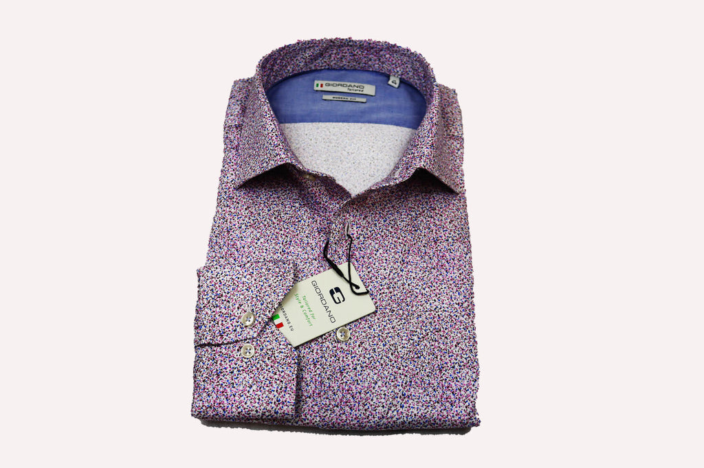 Giordano Modern Fit Paisley Spread Collar Detail