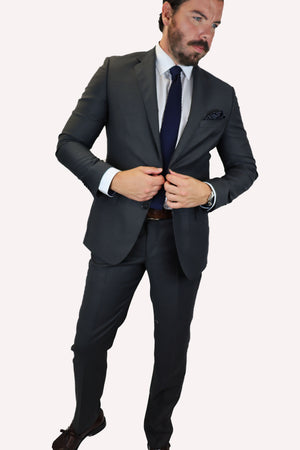 Feraud Poplin Grey Fine Wool Suit
